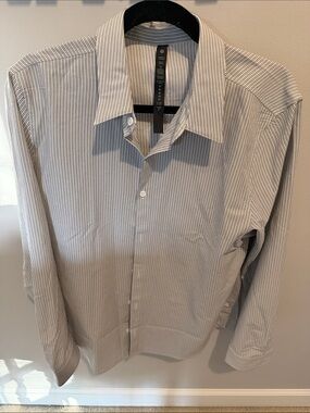lululemon athletica Men's Gray Pinstripe Dress Shirt